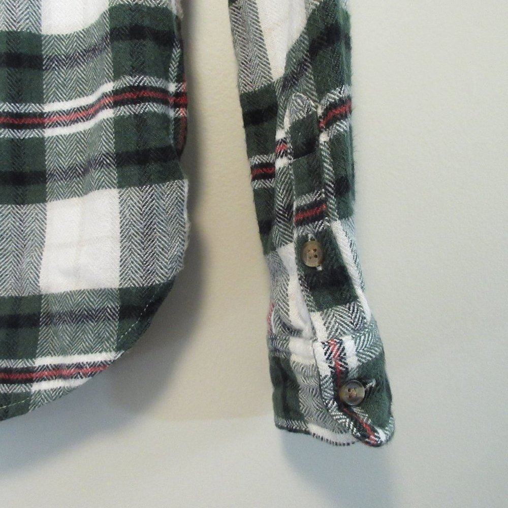 American Eagle Green flannel classic fit button down shirt Size XS - Picture 4 of 9